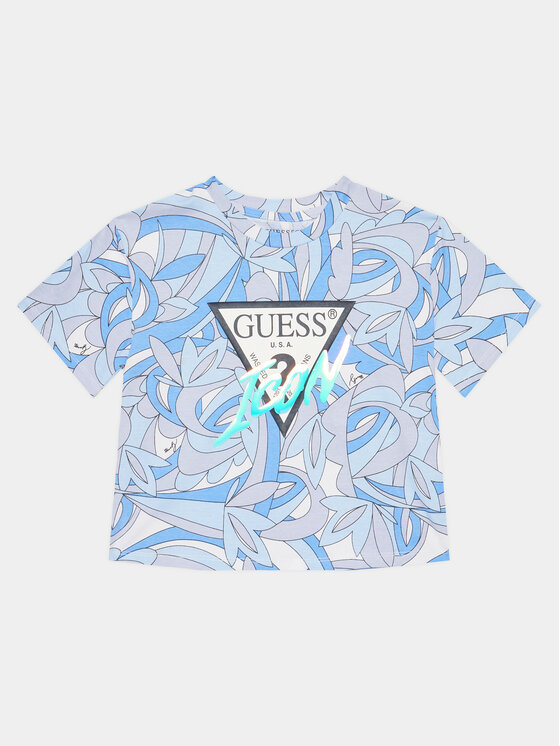 Guess Guess Tričko J4GI12 K6YW3 Modrá Regular Fit