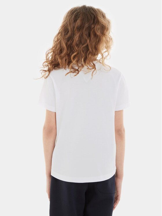 Tommy Hilfiger Tommy Hilfiger Majica Monotype Tartan KG0KG07804 Bela Regular Fit