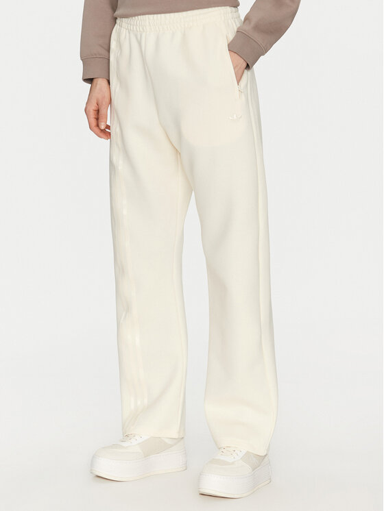 adidas Pantaloni da tuta 3-Stripes Sweat JJ0943 Beige Loose Fit, taglia : L