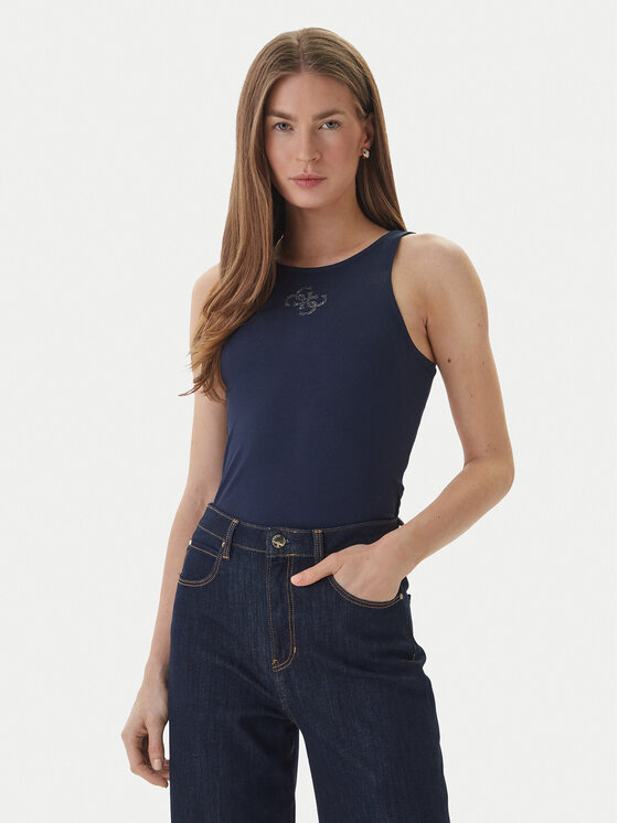Guess Guess Τοπ W6RP39 KD092 Σκούρο μπλε Regular Fit