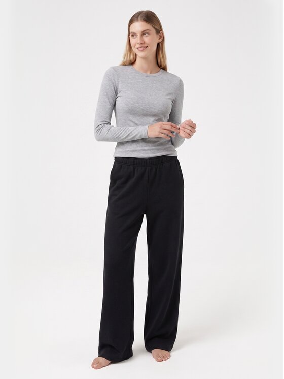BASICLO BASICLO Longsleeve W-2253-25 Szary Slim Fit
