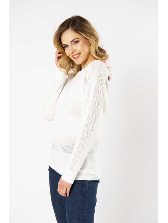 QUIOSQUE QUIOSQUE Sveter 6OP001 Écru Regular Fit