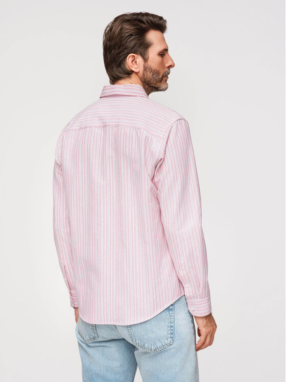 Ombre Ombre Koszula K703 Różowy Regular Fit