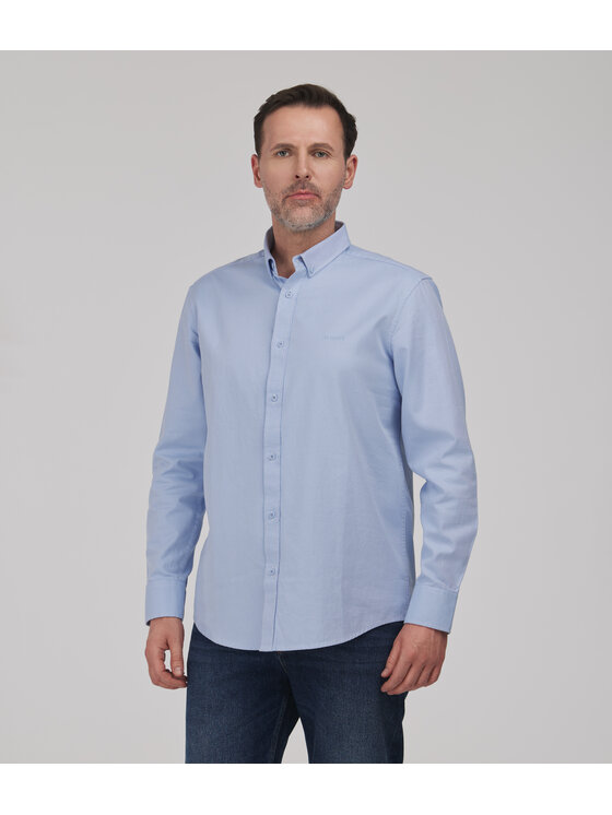 Lee Cooper Lee Cooper Koszula jeansowa LUCA Niebieski Comfort Fit