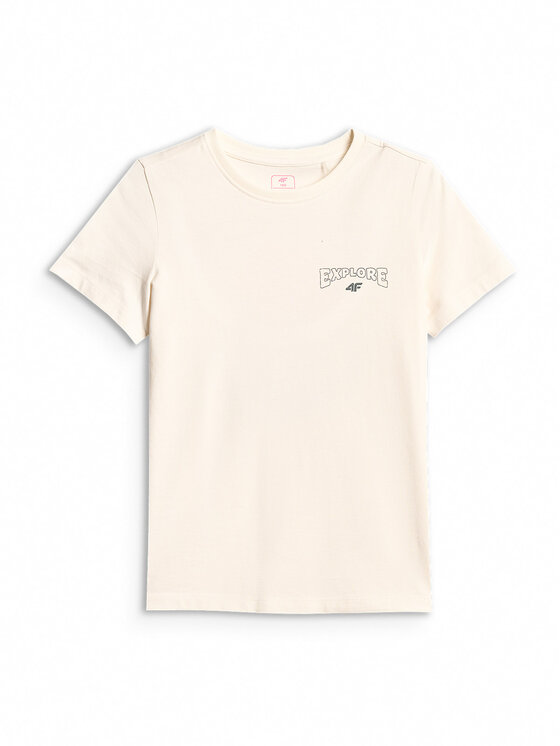 4F 4F T-Shirt WILD WANDERLUST Biały Regular Fit