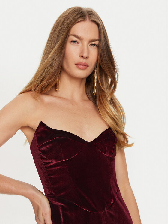 BARDOT BARDOT Cocktail obleka Camelia 59535DB Bordo rdeča Slim Fit