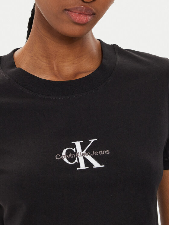Calvin Klein Jeans Calvin Klein Jeans T-krekls Monologo J20J223563 Melns Slim Fit