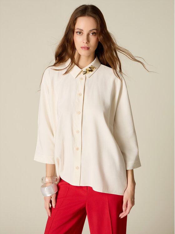Oltre Oltre Camicia 5000J000817N021 Bianco Regular Fit