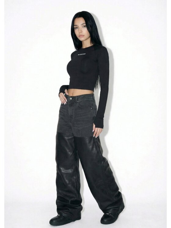 MissDenim MissDenim Jeansy Baggy Jeans Czarny Baggy Fit