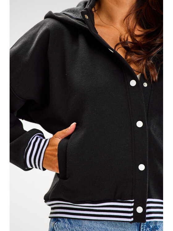 Awama Awama Mikina A611 Čierna Basic Fit