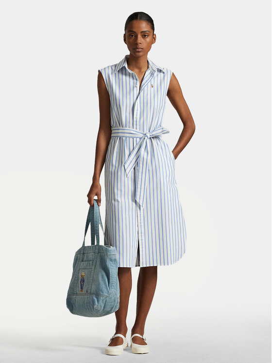Polo Ralph Lauren Polo Ralph Lauren Rochie tip cămașă 211973767001 Albastru celest Regular Fit