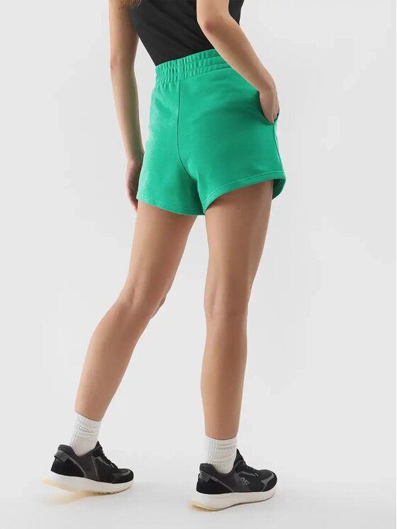 4F 4F Bavlnené šortky 4FWSS24TSHOF286-41S Zelená Regular Fit