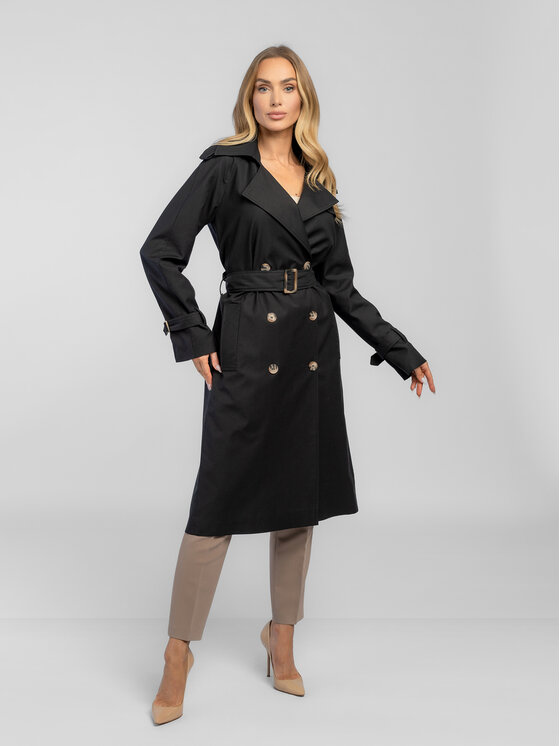 Salme Salme Trenčkot Adrianna Čierna Regular Fit