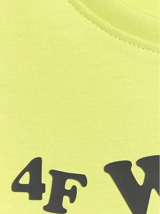 4F 4F T-Shirt HIKING TRIP Żółty jasny Regular Fit