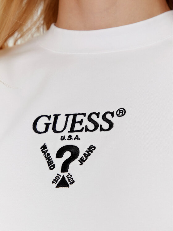 Guess Guess T-krekls V4YI20 KCDH1 Balts Boxy Fit