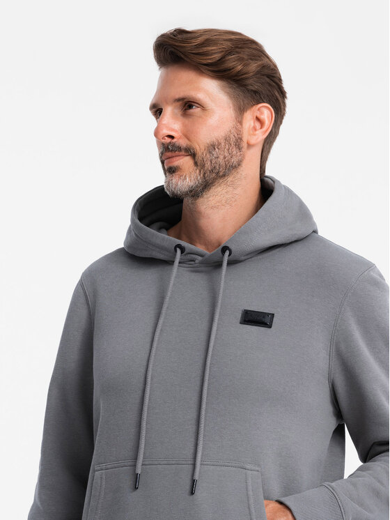 Ombre Ombre Mikina OM-SSNZ-0141 Šedá Regular Fit