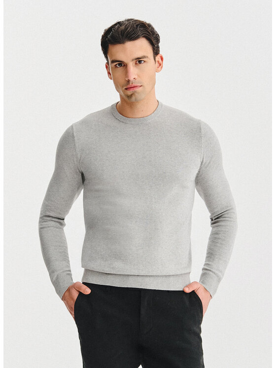 Pako Lorente Pako Lorente Sweter P25WF-2X-003 Szary Classic Fit