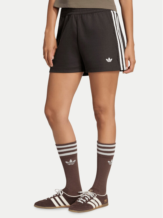 adidas adidas Szorty sportowe Lace 3 Stripes LG4266 Brązowy Regular Fit