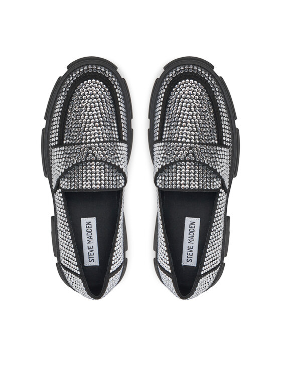 Steve Madden Steve Madden Loafersy Trifecta_R SM11003506 Srebrny