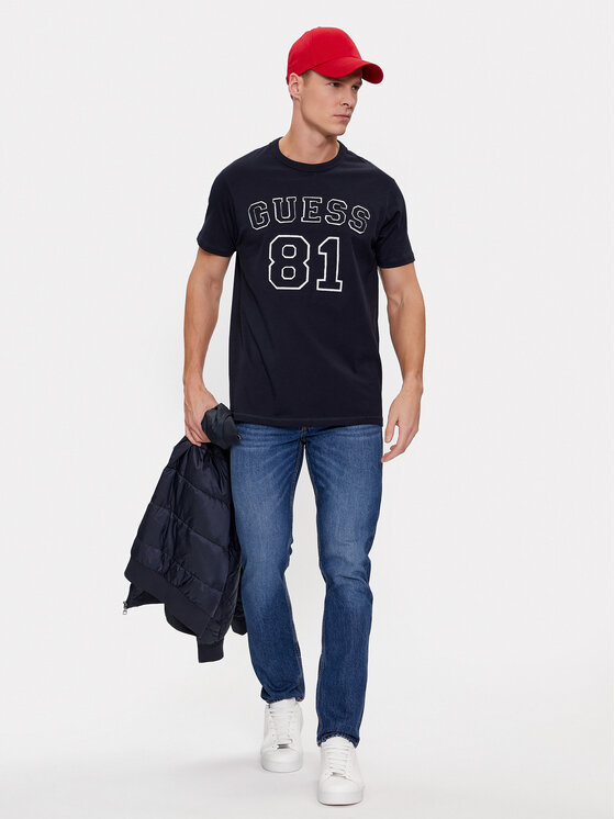 Guess Guess T-Shirt Ss Cn M4RI22 K8FQ4 Σκούρο μπλε Regular Fit