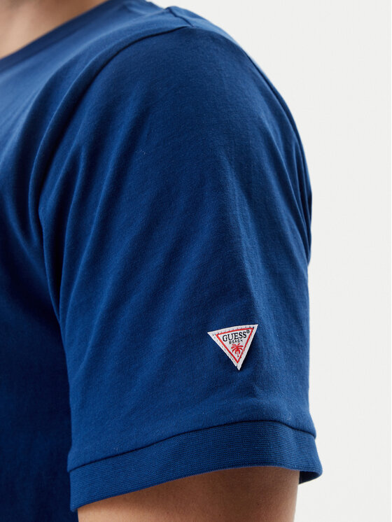 Guess Guess Tričko F5GI11 I3Z14 Modrá Oversize