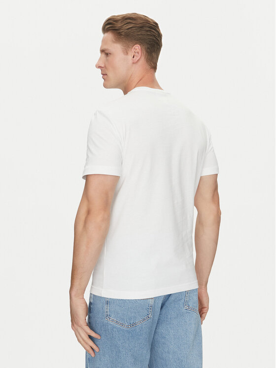 Calvin Klein Calvin Klein T-krekls Linear Ombre K10K114163 Balts Regular Fit