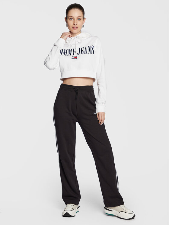 Tommy Jeans Tommy Jeans Felpa Archive DW0DW14927 Bianco Cropped Fit