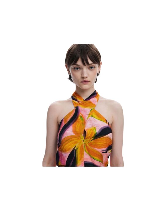 Desigual Desigual T-Shirt BLUS_EOS Pomarańczowy Casual Fit