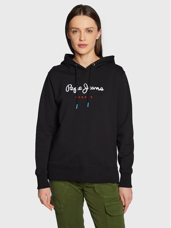 Pepe Jeans Pepe Jeans Mikina Calista PL581190 Černá Regular Fit