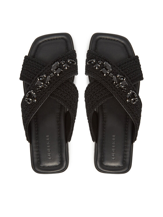 Inuikii Inuikii Παντόφλες Woven Crossed Stones 70104-369 Μαύρο