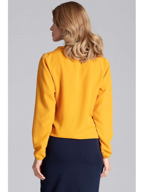 FIGL FIGL Blúzka M659 Žltá Regular Fit