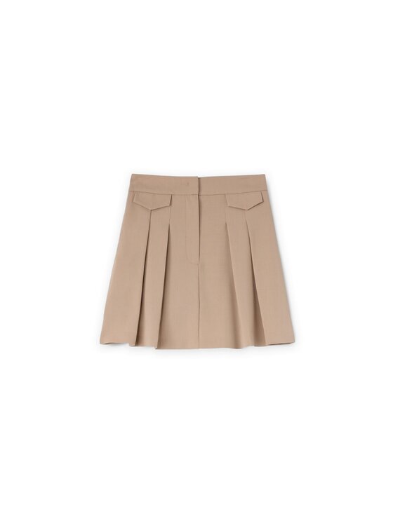 Motivi Motivi Minigonna 1203Q001048N013 Écru Flared Fit