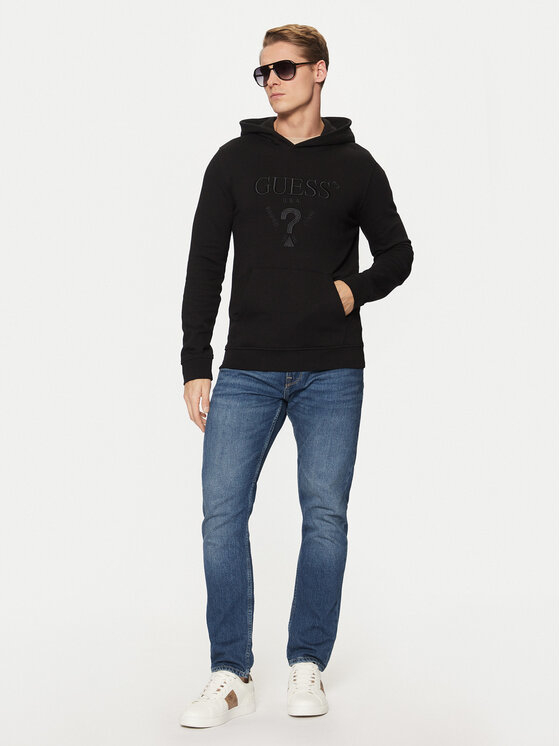 Guess Guess Μπλούζα M5RQ36 KCN01 Μαύρο Regular Fit
