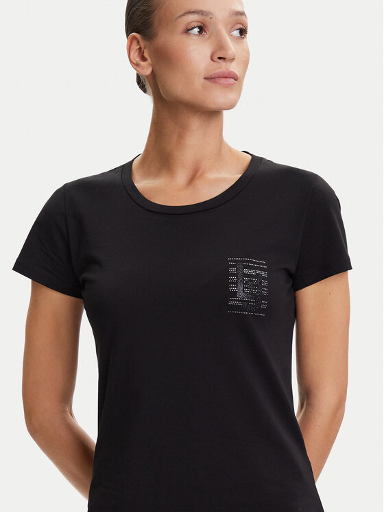 Liu Jo Sport Liu Jo Sport T-Shirt TF5287 JS923 Czarny Regular Fit