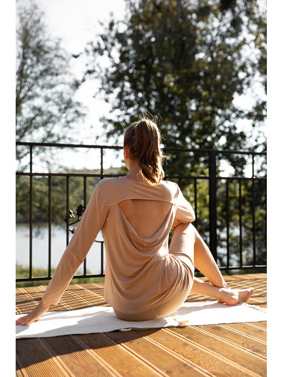 LaLupa LaLupa Bluzka LA027 Brązowy Comfortable Fit