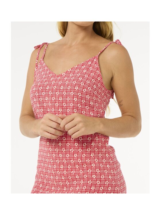 Rip Curl Rip Curl Sukienka letnia Cala Mayor Mini Tie Dress Czerwony Standard Fit
