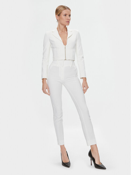 Marciano Guess Marciano Guess Kalhoty z materiálu 3BGB28 7046A Bílá Regular Fit