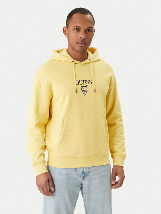 Guess Jeans Guess Jeans Mikina M6RQ26 KCPR1 Žltá Regular Fit