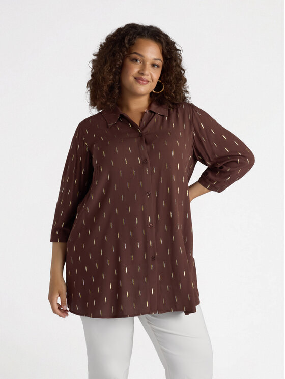 Fiorella Rubino Fiorella Rubino Camicia 5089T001326N022 Marrone Regular Fit
