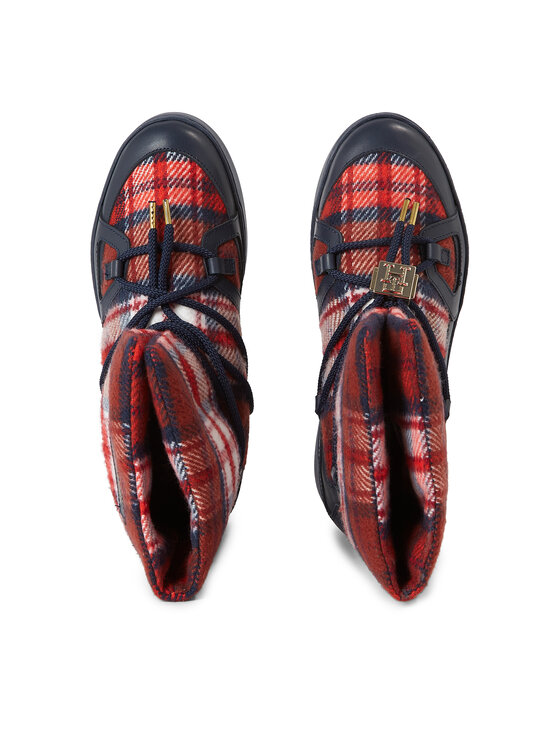 Tommy Hilfiger Tommy Hilfiger Sněhule Tartan Snowboot FW0FW07612 Modrá