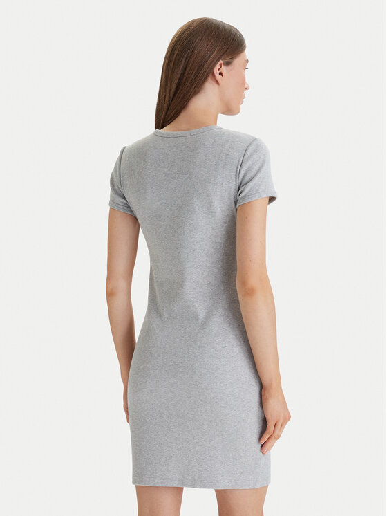 Calvin Klein Jeans Calvin Klein Jeans Ежедневна рокля Monologo Baby LV047F241G Сив Slim Fit