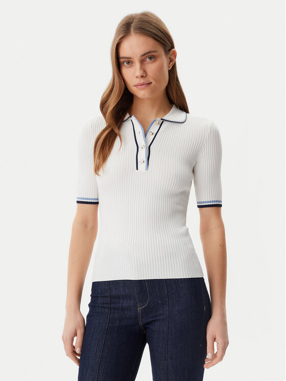 Guess Guess Bluză W5GR37 Z3L10 Alb Regular Fit