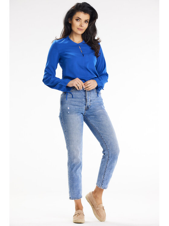 Awama Awama Koszula A651 Niebieski Basic Fit