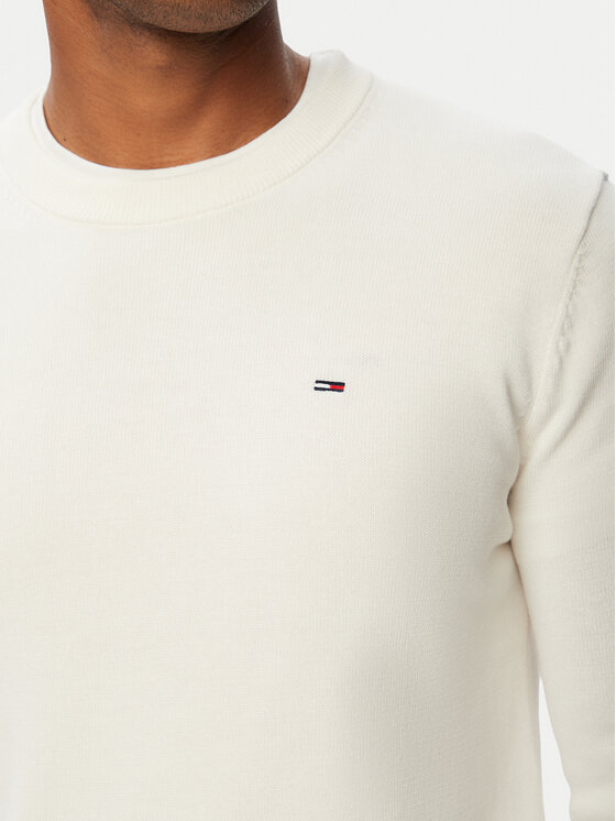 Tommy Jeans Tommy Jeans Πουλόβερ Essential DM0DM22853 Λευκό Slim Fit