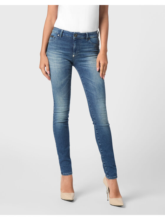PHILIPP PLEIN PHILIPP PLEIN Džegínsy 22463 Svetlo modrá Jegging Fit