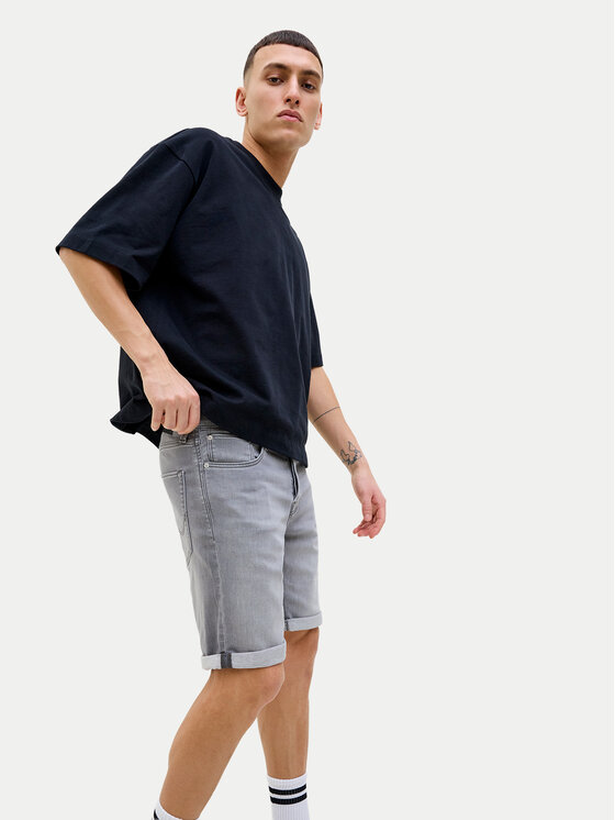 Jack & Jones Jack & Jones Džínsové šortky Rick 12269502 Sivá Regular Fit