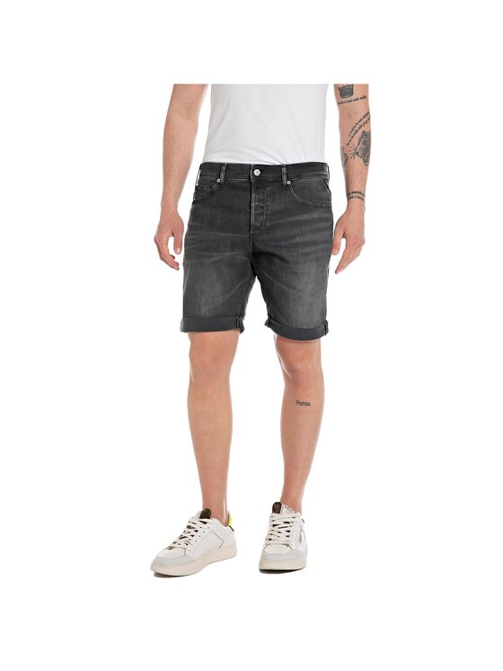 REPLAY REPLAY Szorty materiałowe 28638 Szary Slim Fit