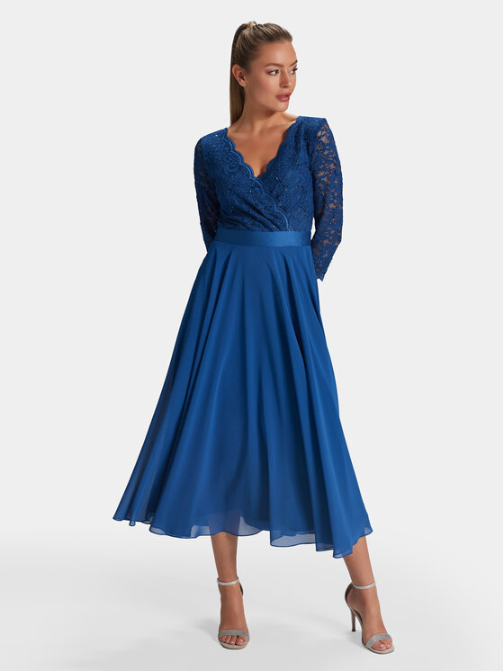 Swing Swing Φόρεμα κοκτέιλ 5AE01600 Μπλε Regular Fit