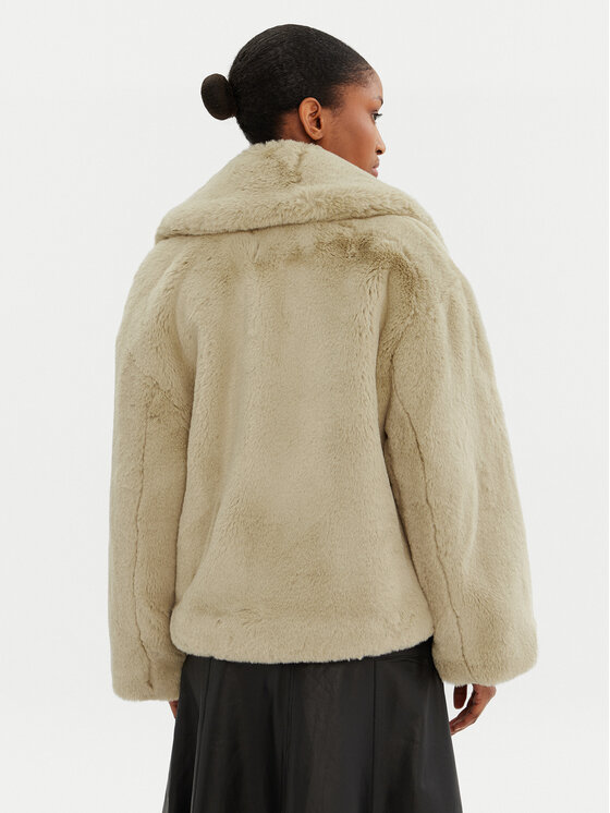 BOSS Boss Pelzmantel Curmeta 50524986 Beige Oversize