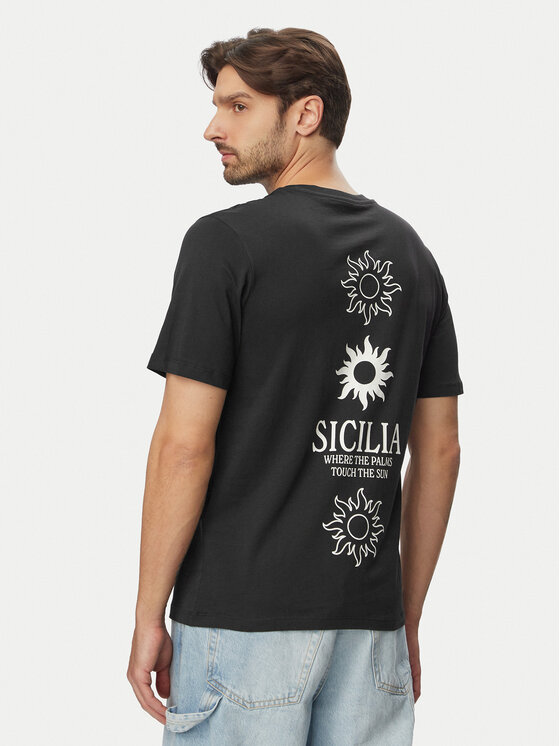 Jack & Jones Jack & Jones T-särk Calm 12297701 Must Regular Fit